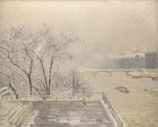 londongallery/camille pissarro - the louvre under snow